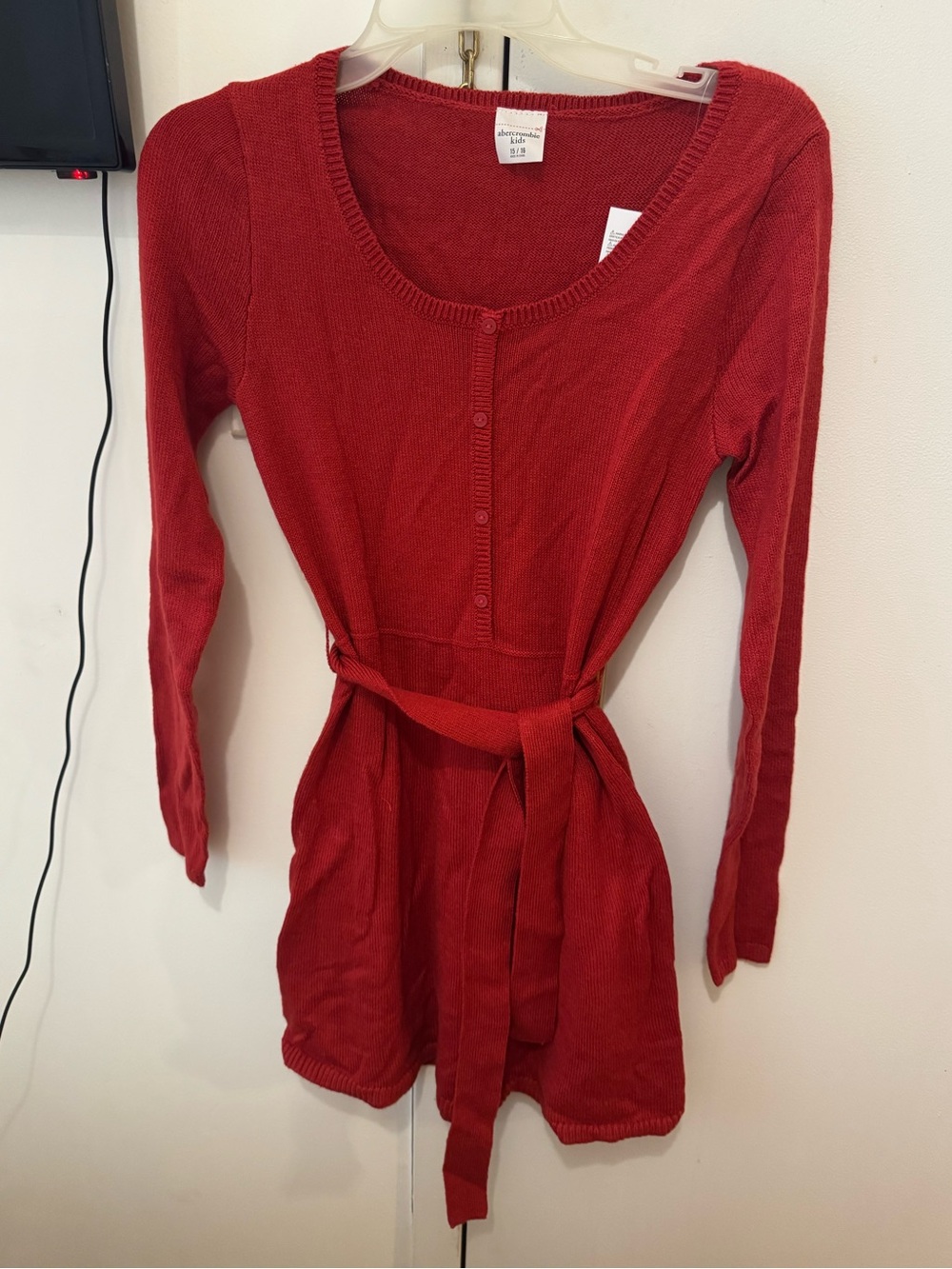 Abercrombie Red Long Sleeved Dress Holidays Valentines